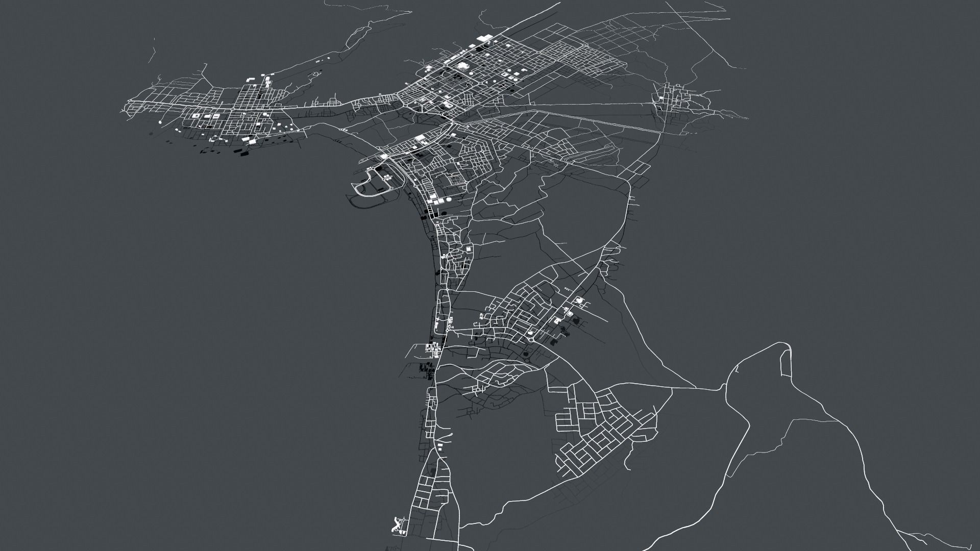 Cityscape Fujairah United Arab Emirates 3D model_2