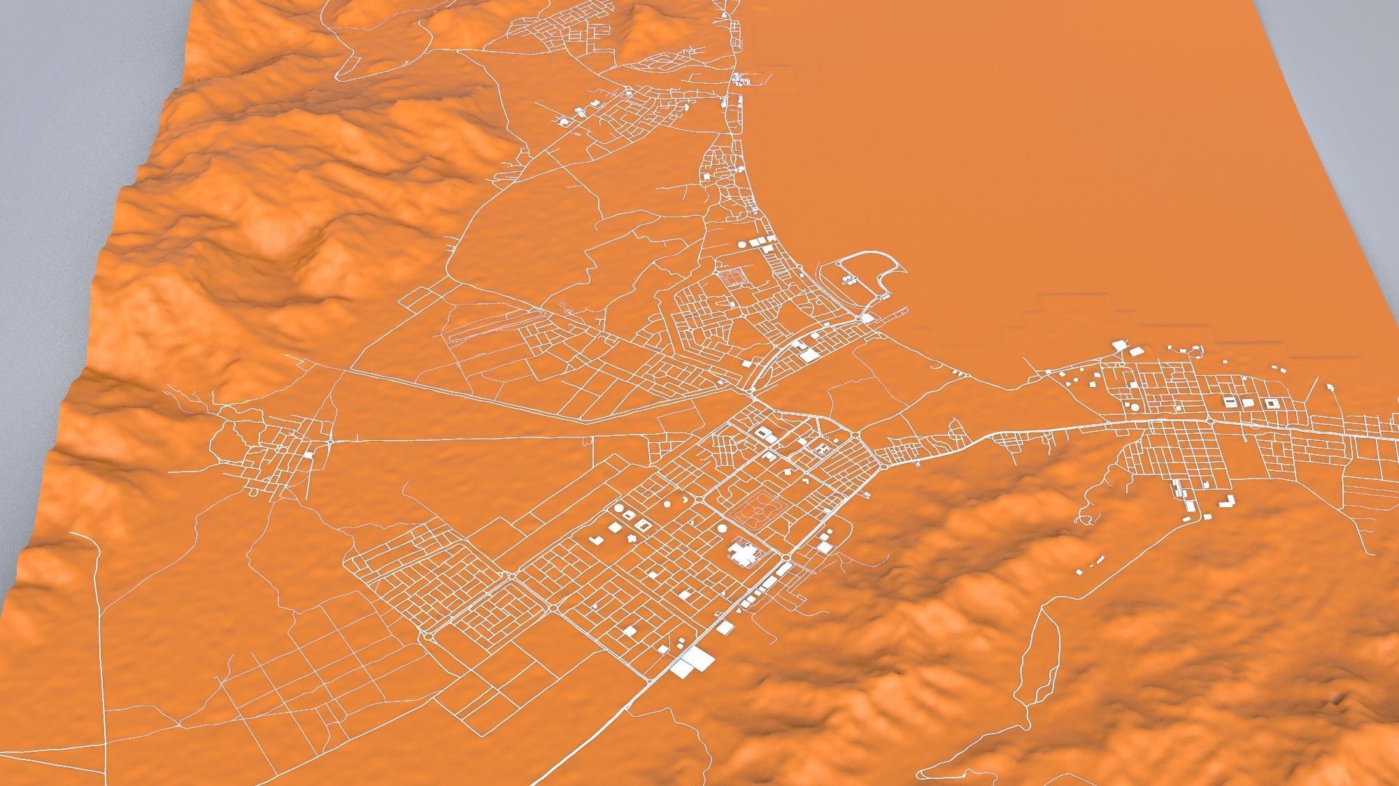 Cityscape Fujairah United Arab Emirates 3D model_11