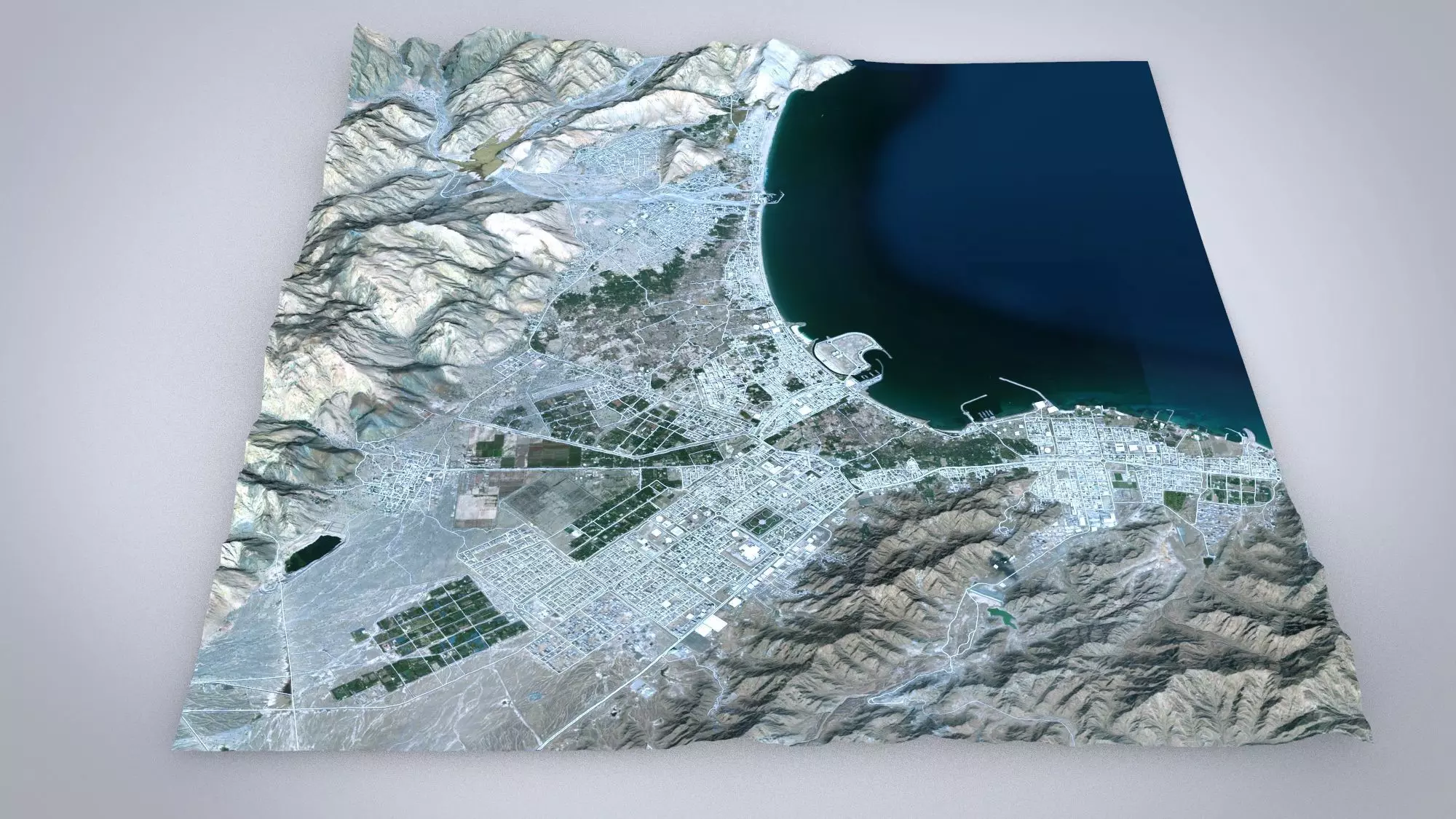 Cityscape Fujairah United Arab Emirates 3D model_0