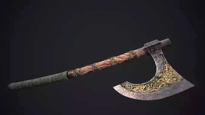 Viking Axe Low-poly 3D model