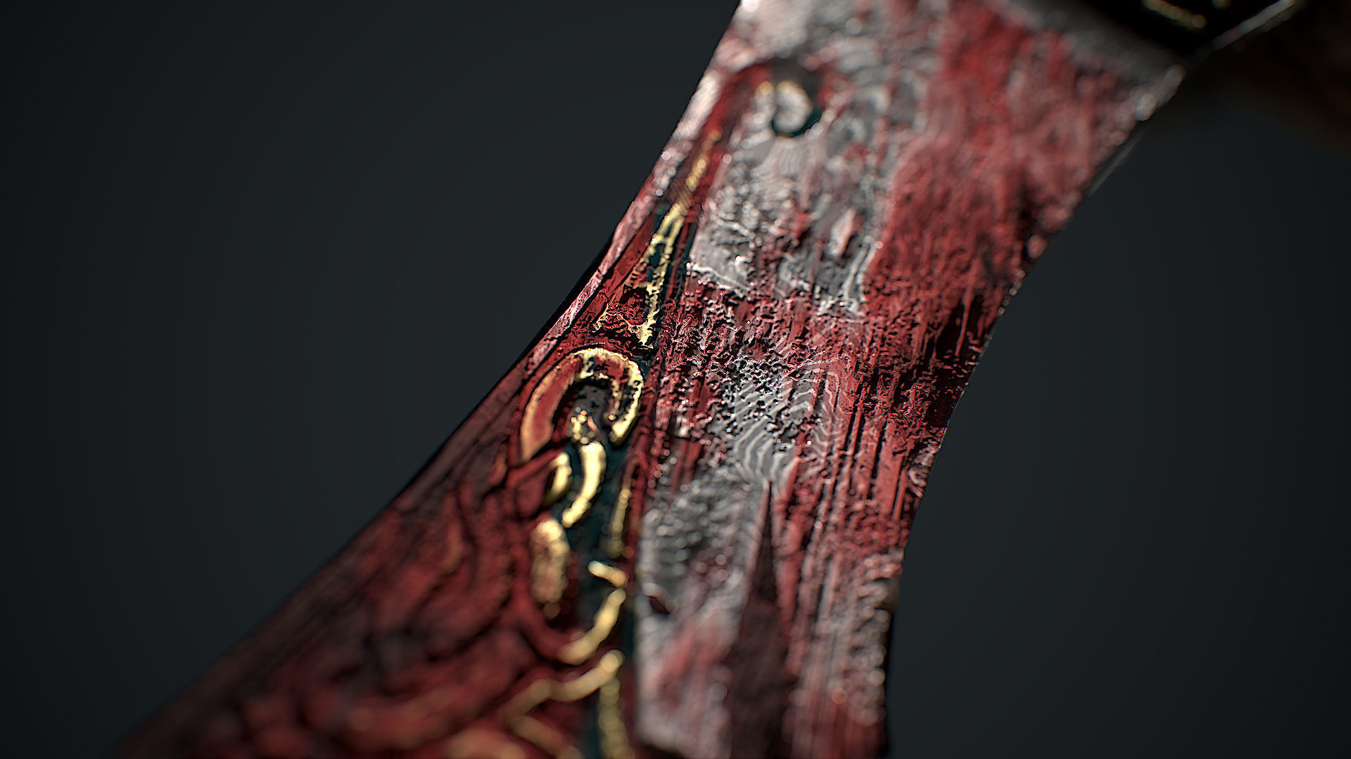 Viking Axe Low-poly 3D model_5