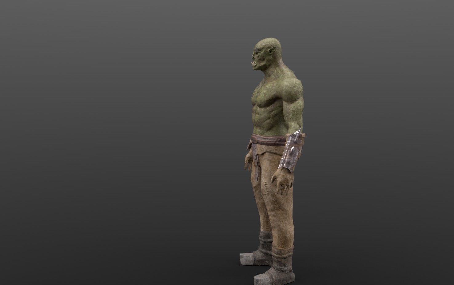 Orc Warrior PBR 4k textures Low-poly 3D model_2