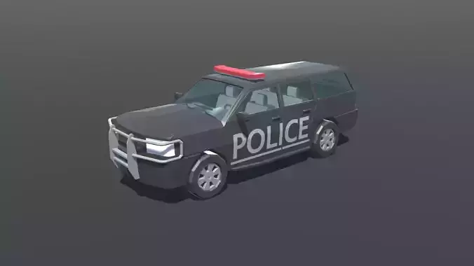 Police SUV Low Poly