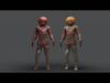 Halloween Scarecrow gameready character Low-poly 3D model_1