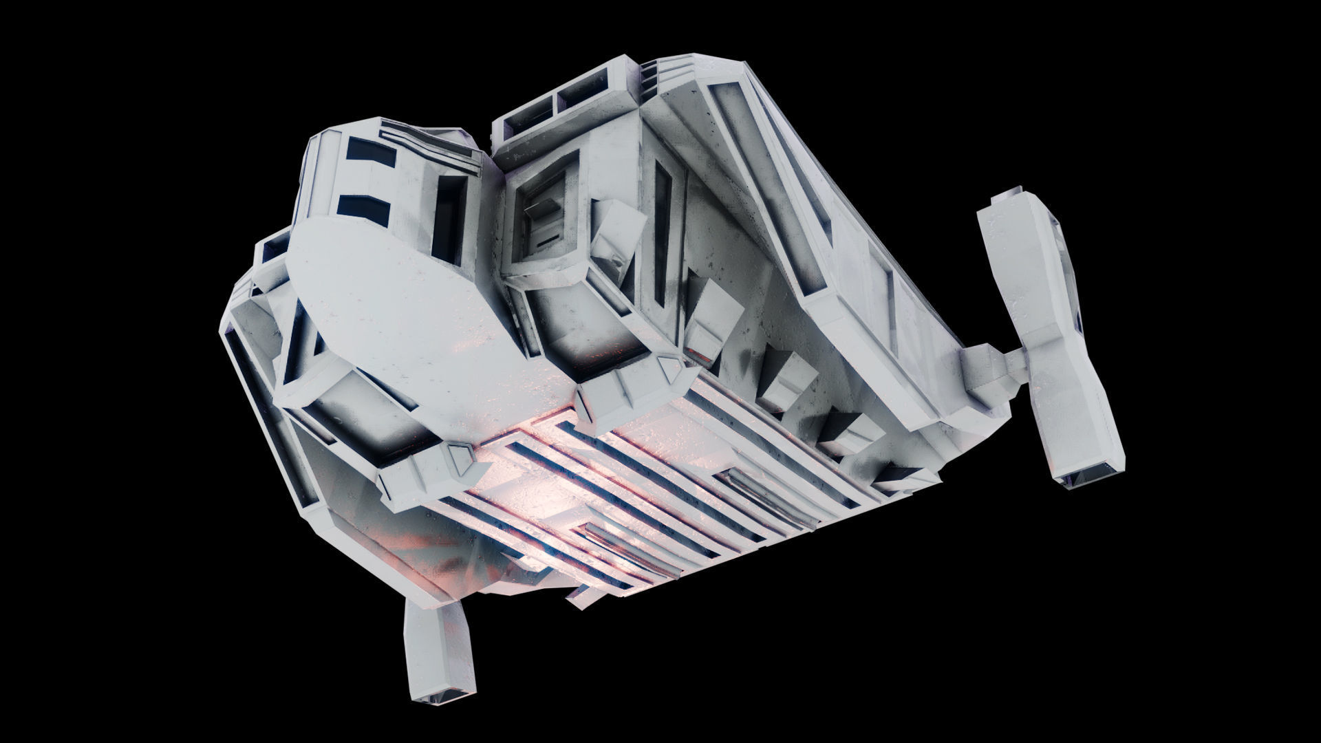3D Low Poly Sci-Fi Spaceship free VR / AR / low-poly 3D model | CGTrader