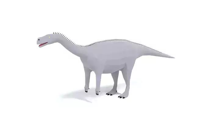 Low Poly Cartoon Aardonyx Dinosaur