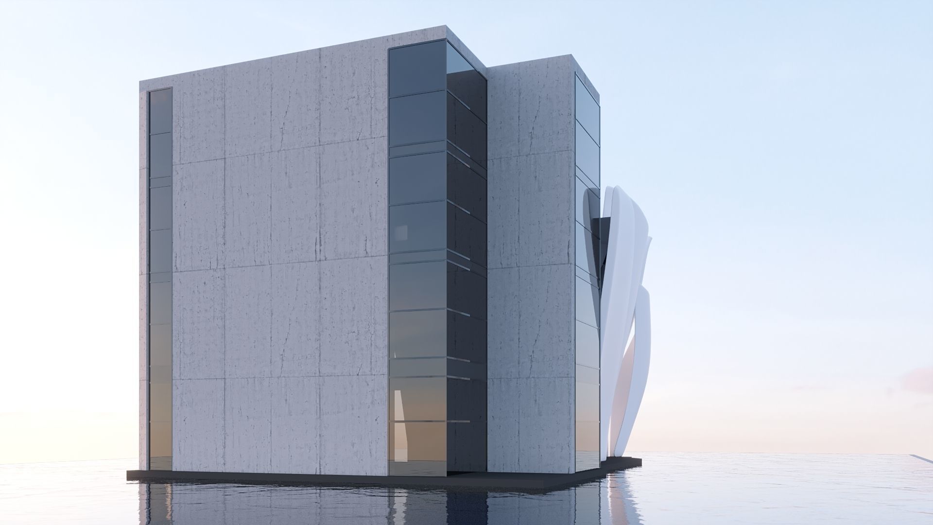 Futuristic commercial building 01 3D model_20