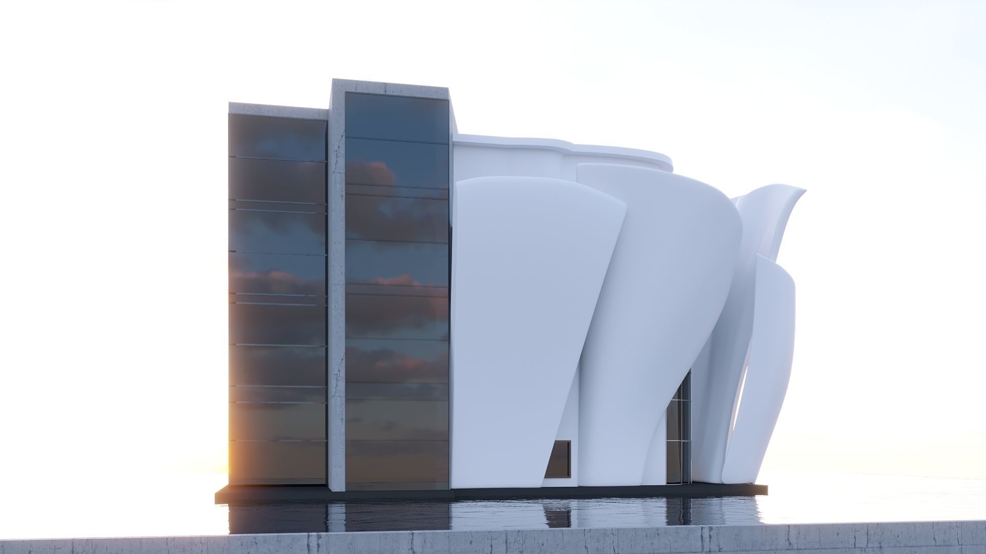 Futuristic commercial building 01 3D model_25