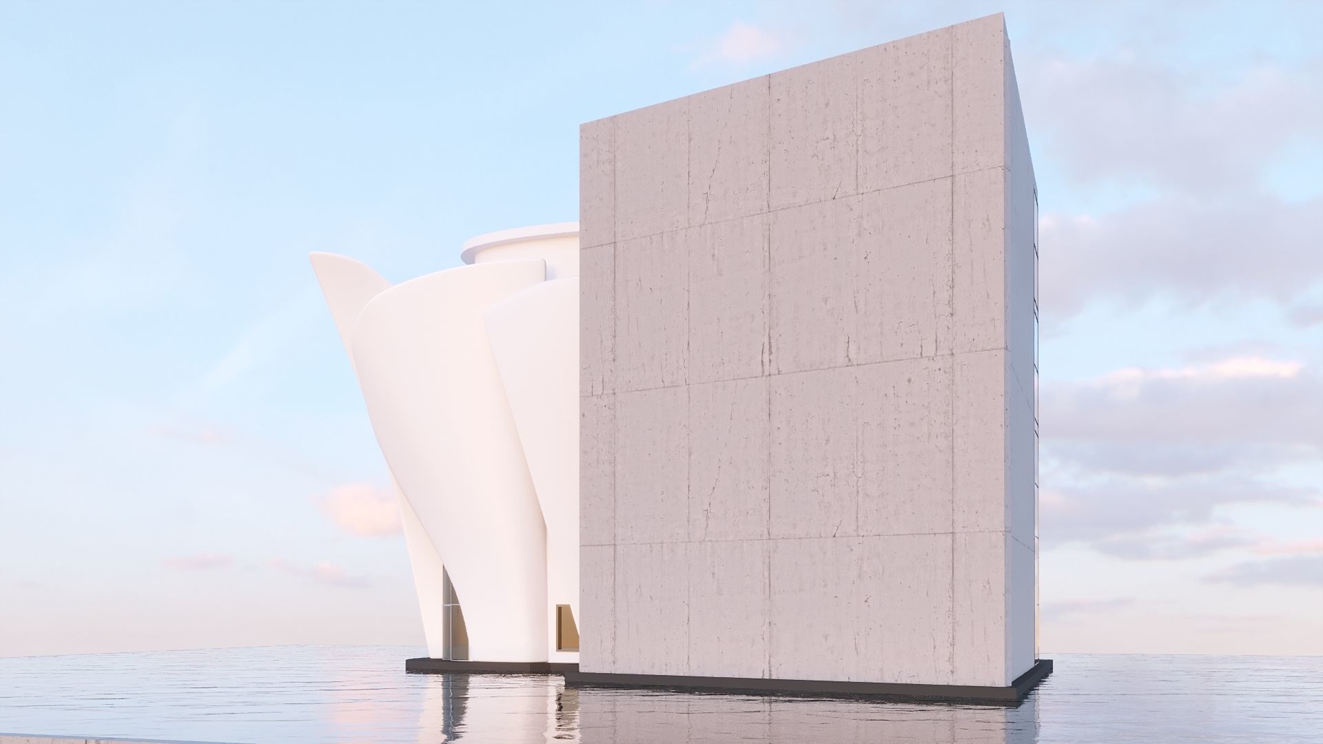 Futuristic commercial building 01 3D model_12