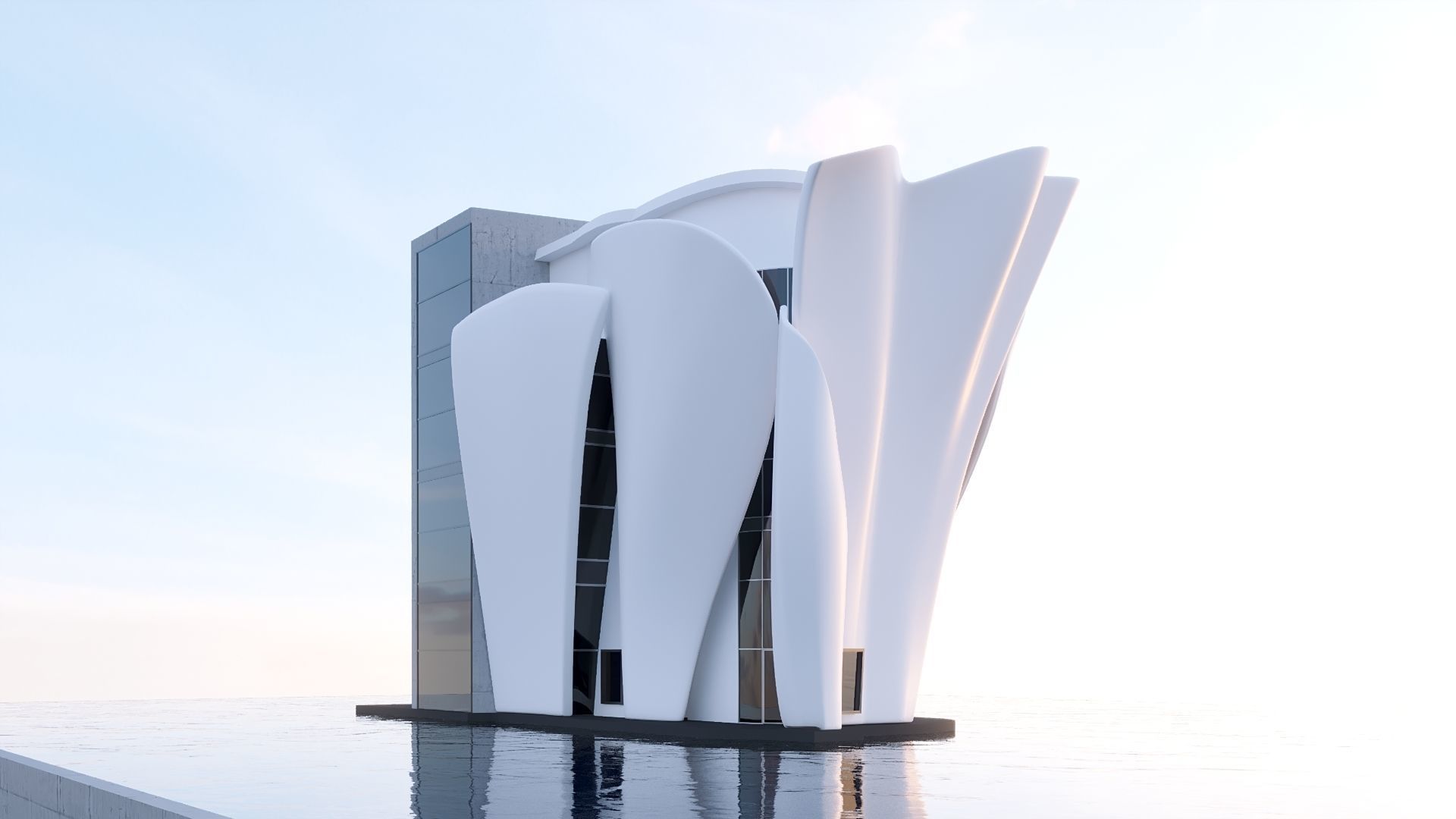 Futuristic commercial building 01 3D model_31
