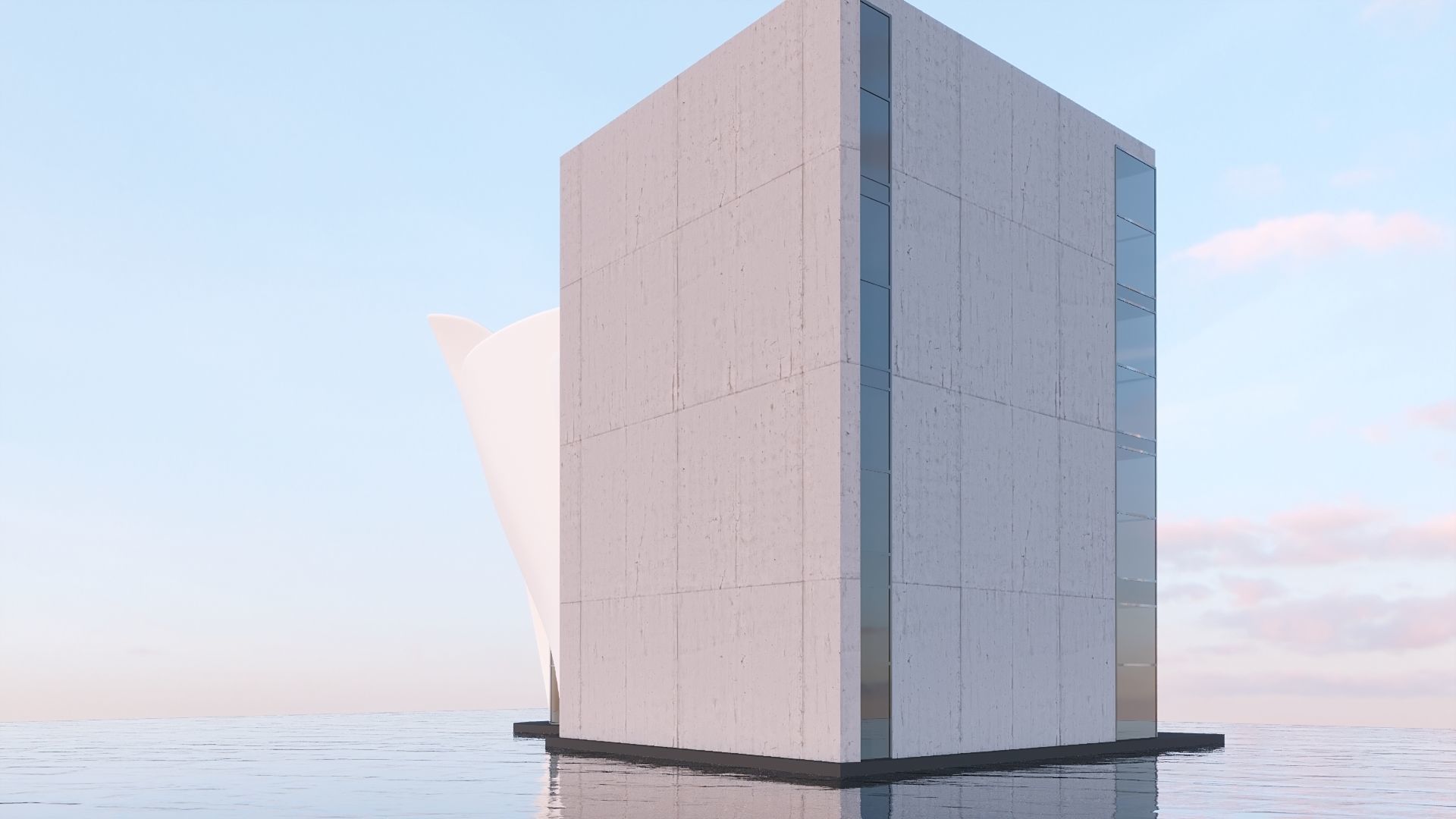 Futuristic commercial building 01 3D model_14