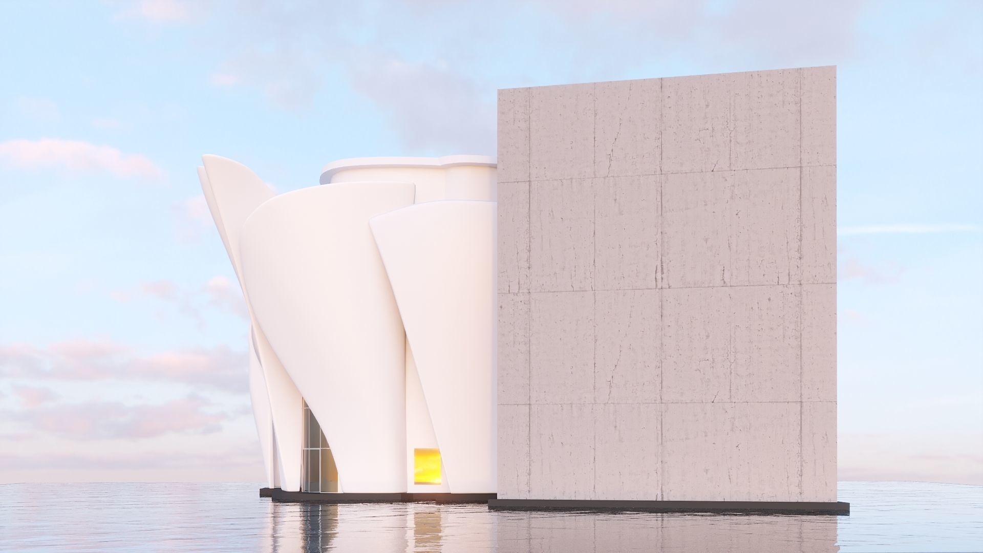 Futuristic commercial building 01 3D model_10