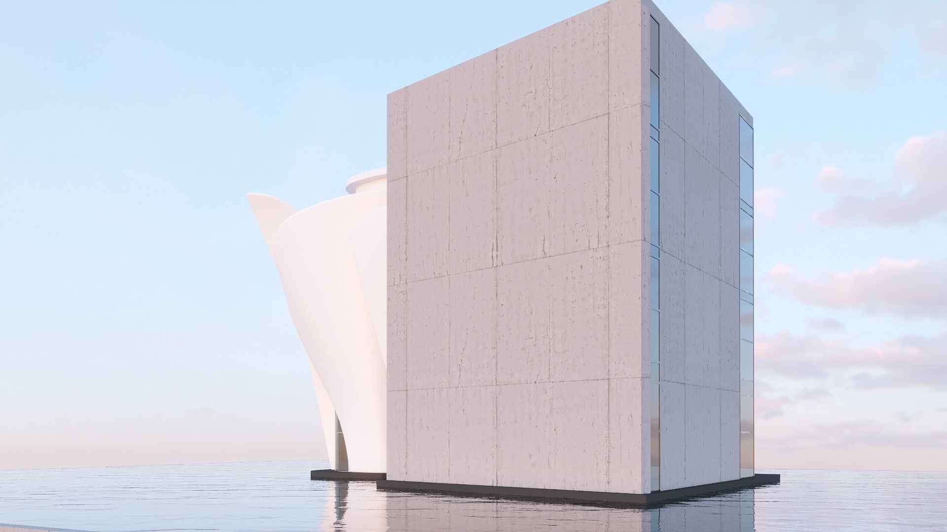 Futuristic commercial building 01 3D model_13