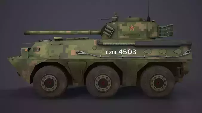 PLL-05 Mortar  Low-poly 3D model