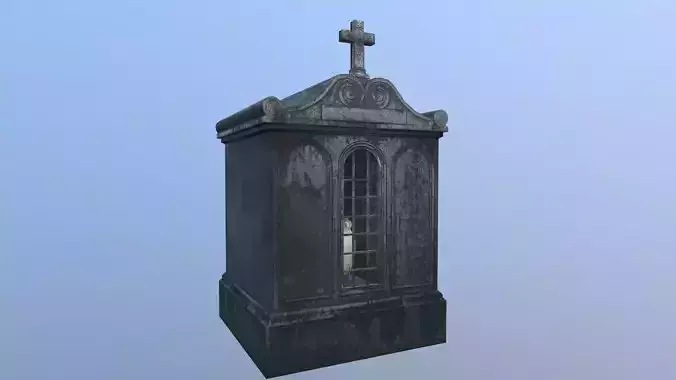 Mausoleum with a pot
