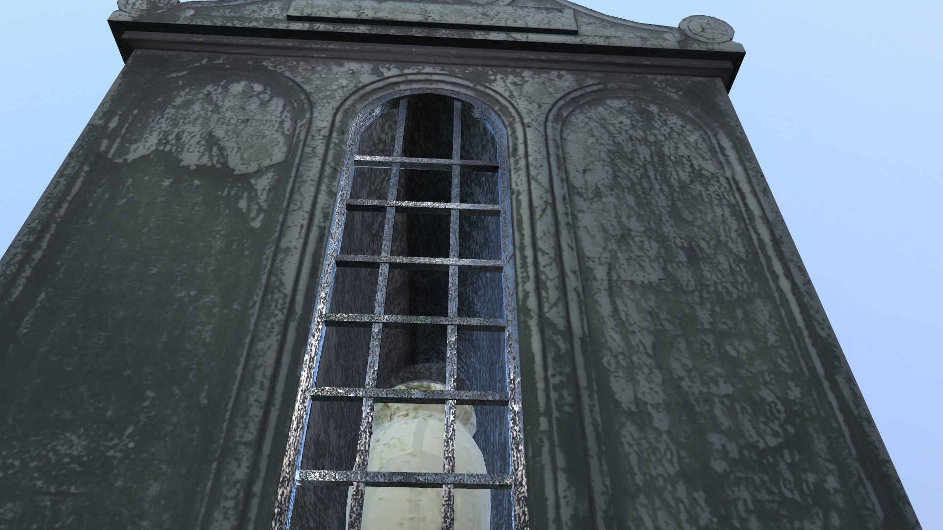 Mausoleum with a pot Low-poly 3D model_2