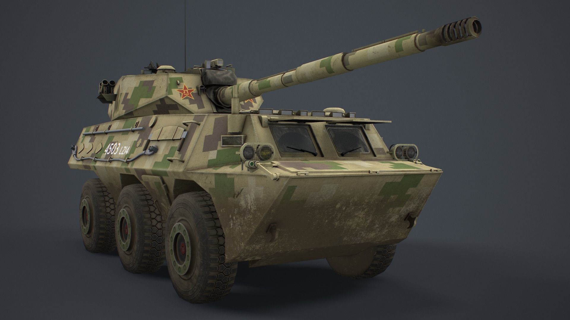 PTL-02 russian armoured vehicle Low-poly 3D model_10