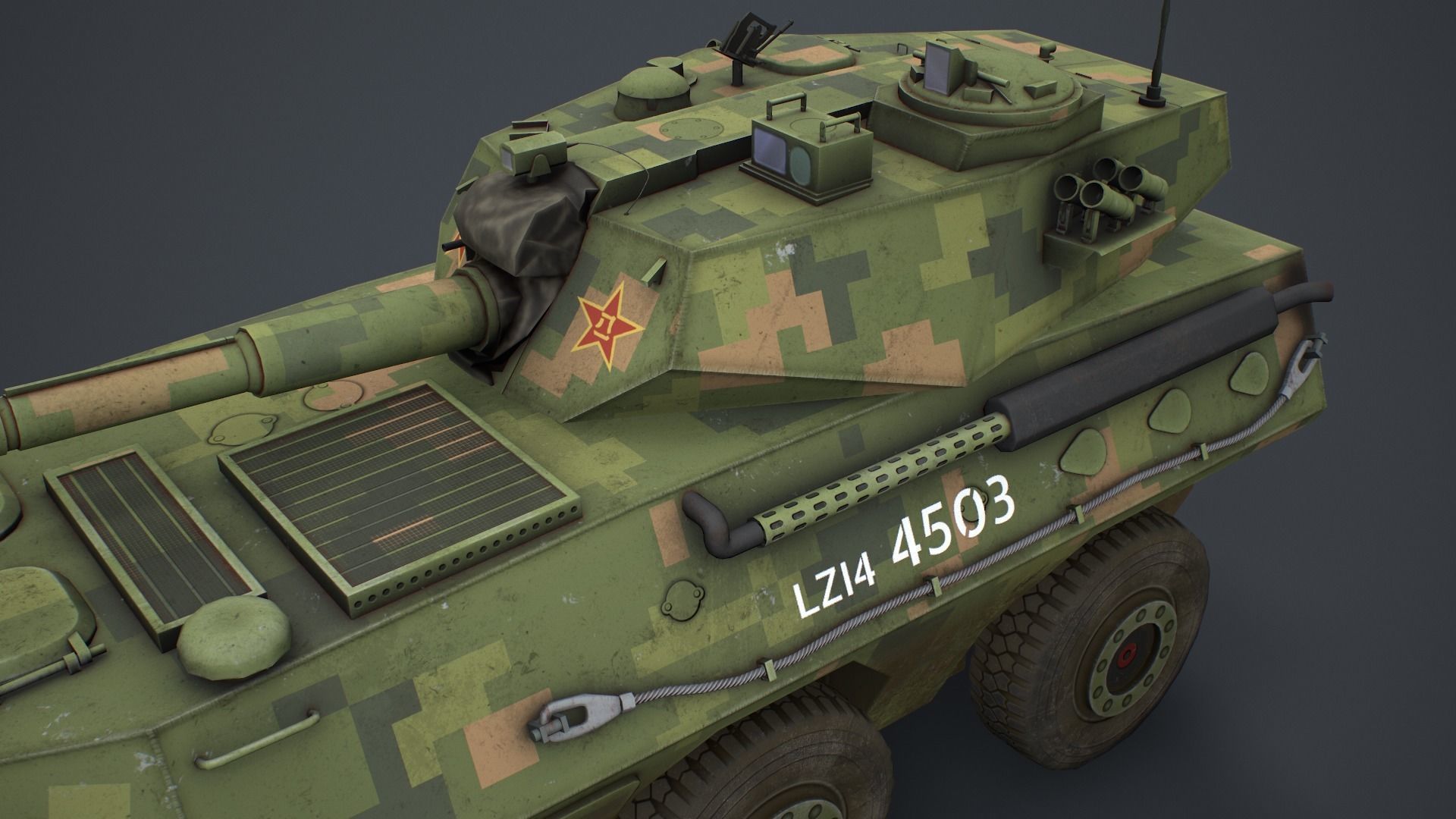 PTL-02 russian armoured vehicle Low-poly 3D model_1