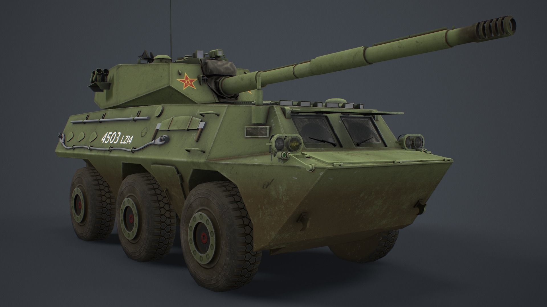 PTL-02 russian armoured vehicle Low-poly 3D model_4