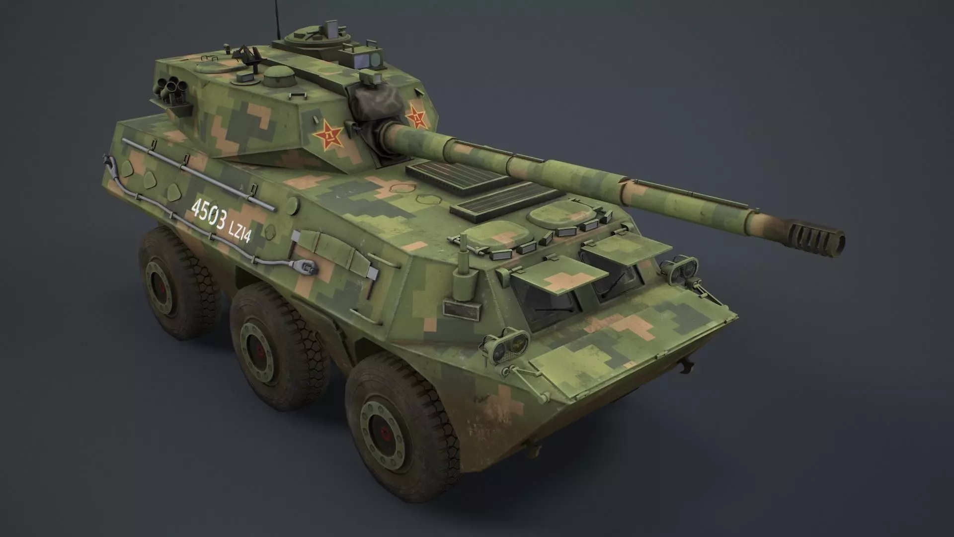 PTL-02 russian armoured vehicle Low-poly 3D model_0