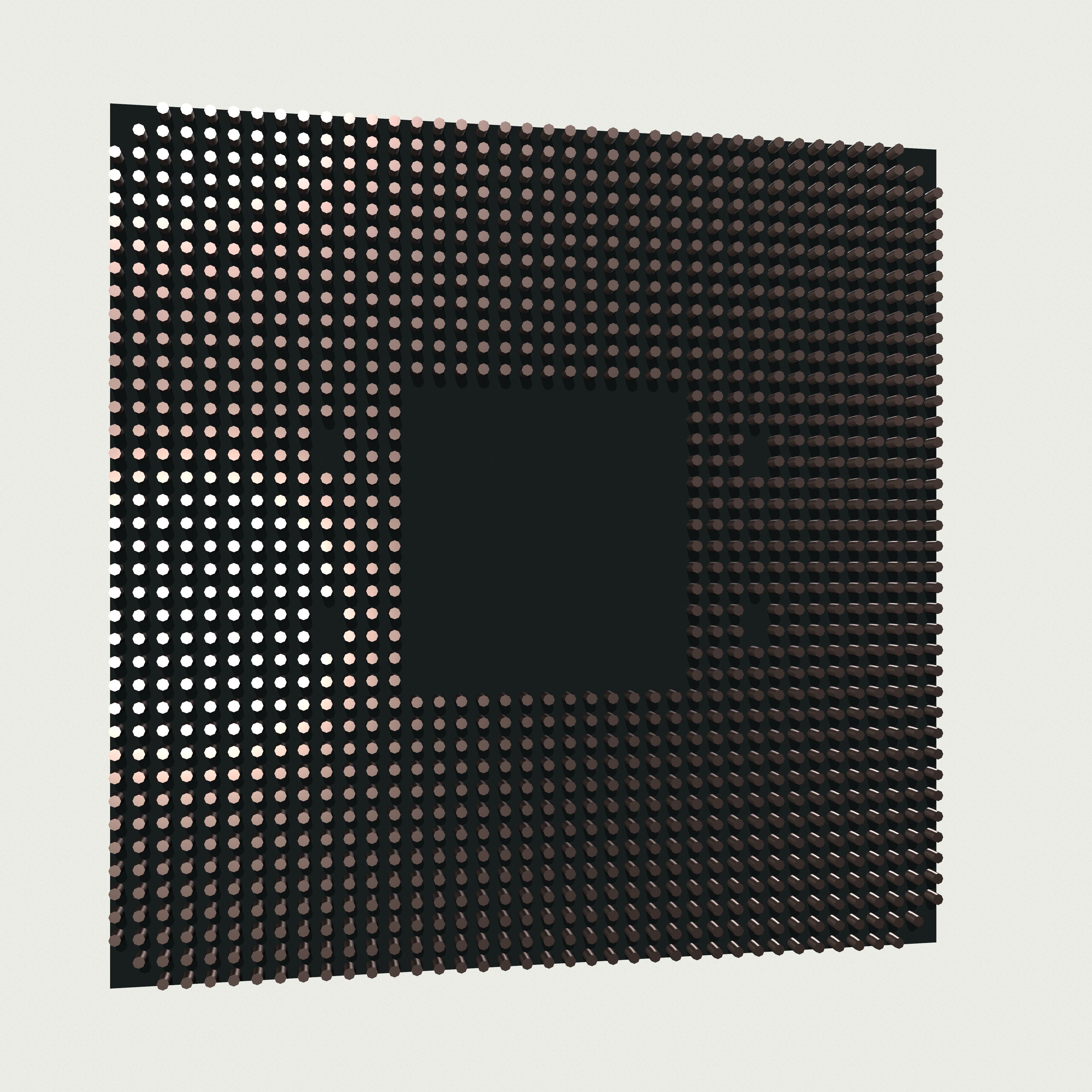 CPU AMD Ryzen 5 5600X Low-poly 3D model_13