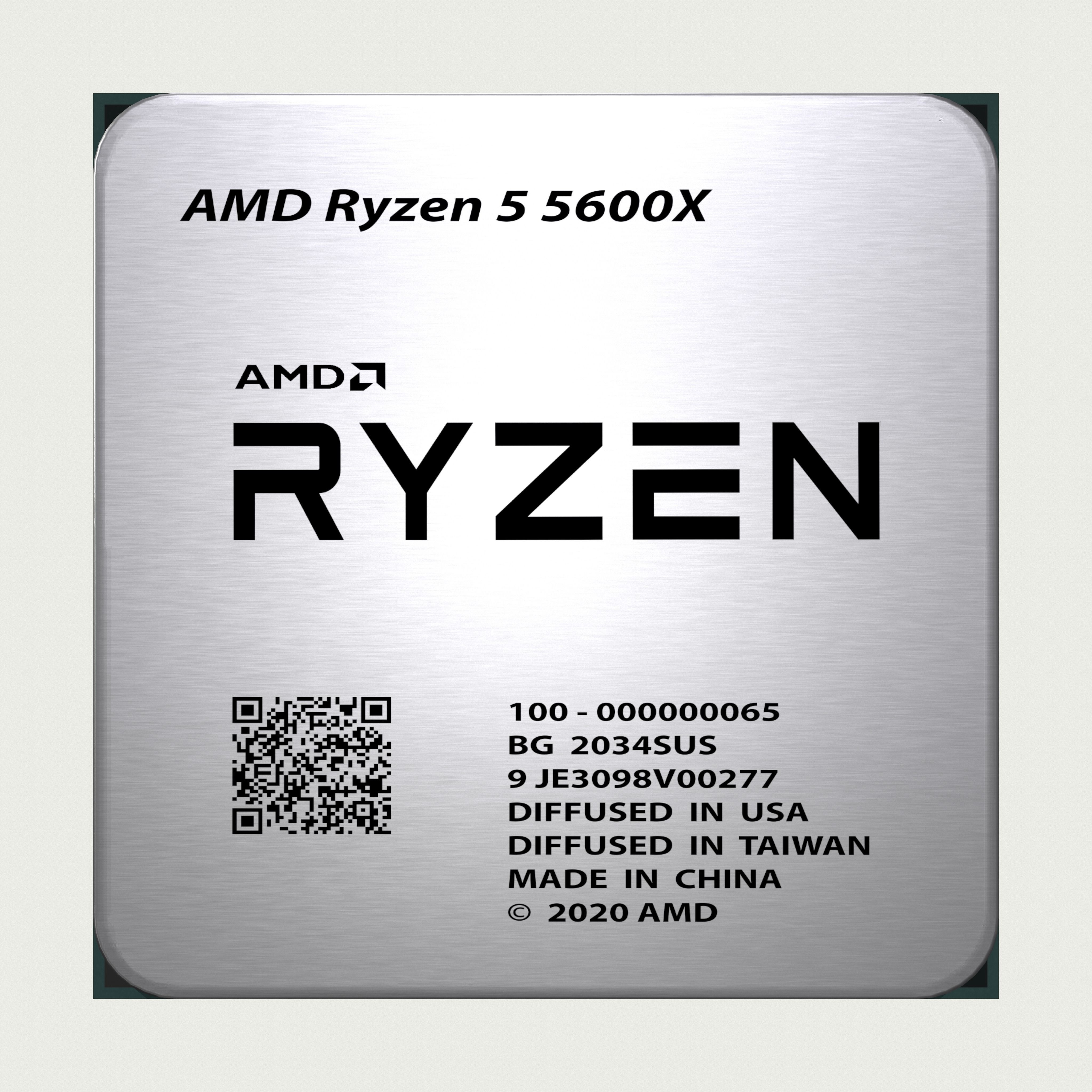 CPU AMD Ryzen 5 5600X Low-poly 3D model_4