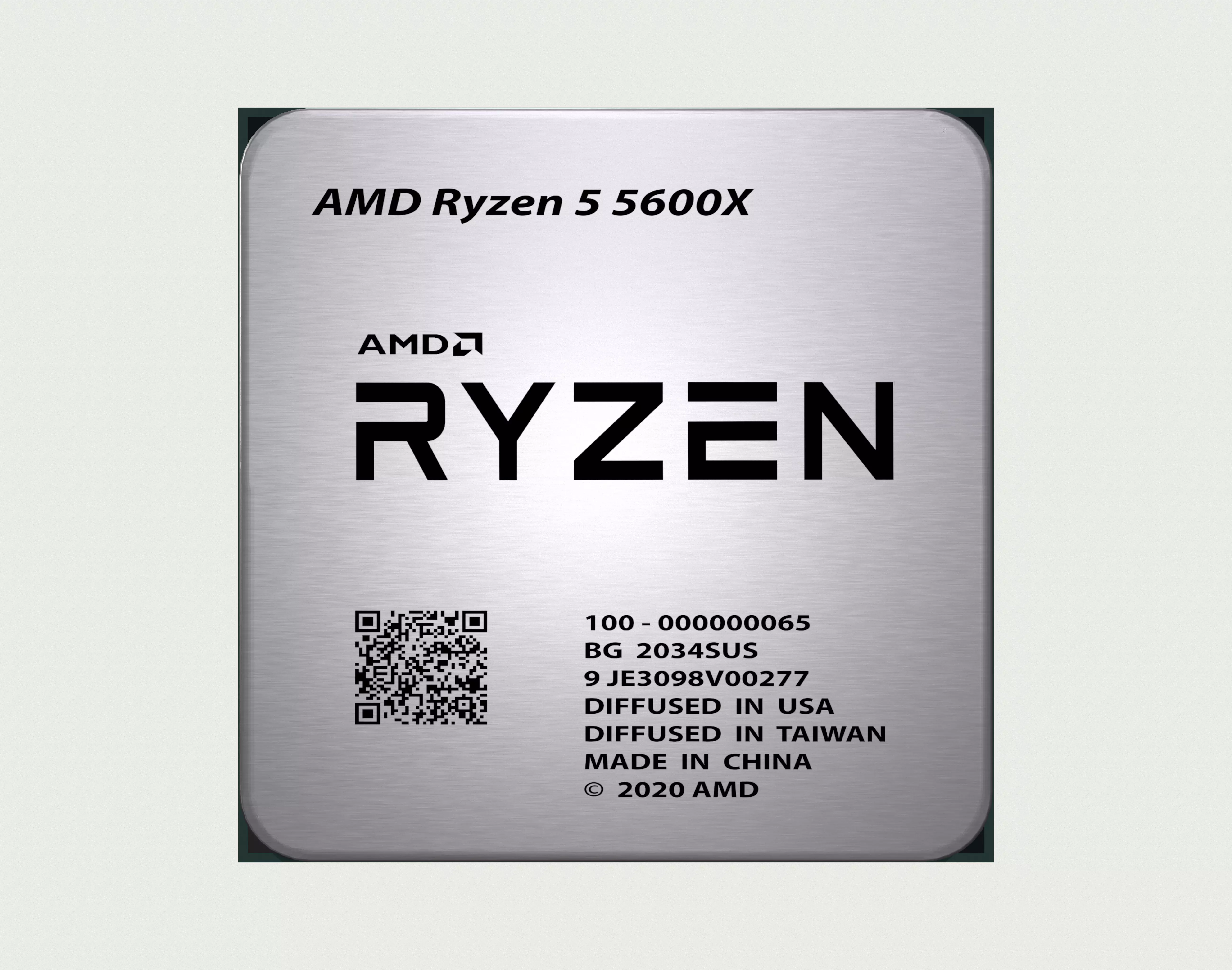 CPU AMD Ryzen 5 5600X Low-poly 3D model_0