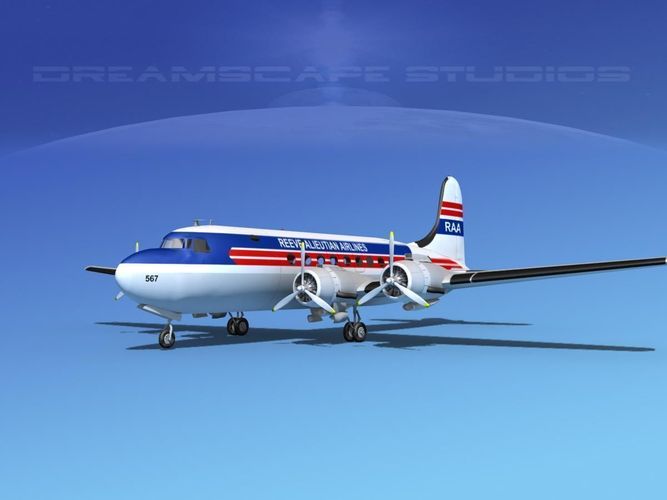 Douglas DC-4 Reeve Aleutian 3D model