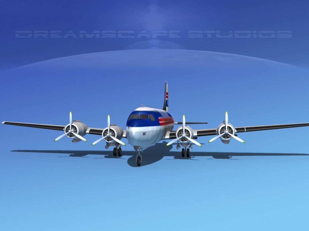 Douglas DC-4 Reeve Aleutian 3D model_1