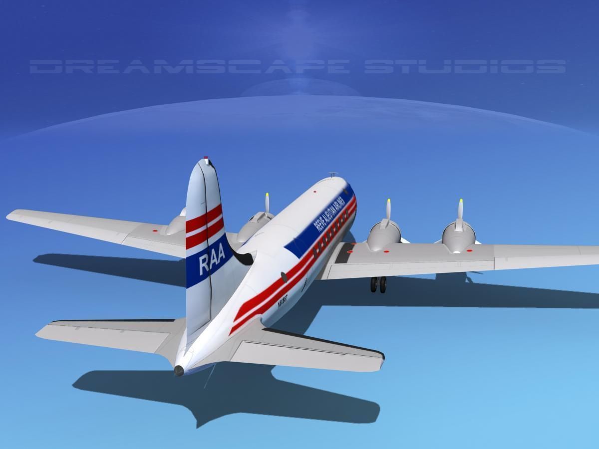 Douglas DC-4 Reeve Aleutian 3D model_6