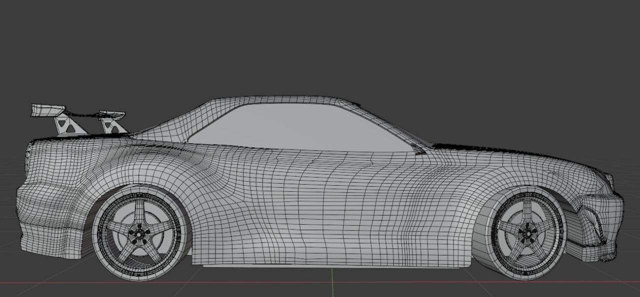 Nissan Skyline R34  Low-poly 3D model_5