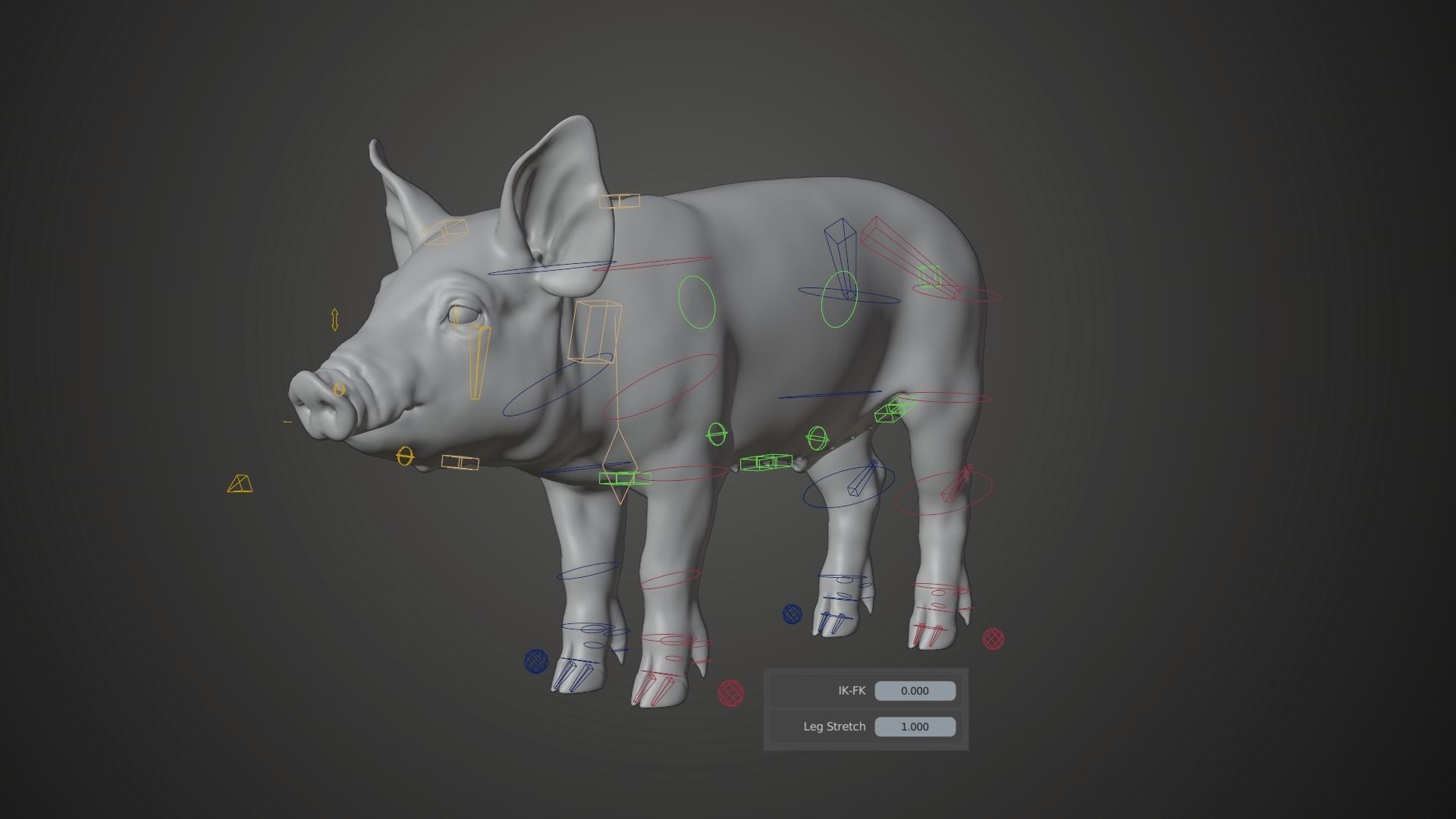 Piggy with 2 Animations  VFX Grace 3D model_15