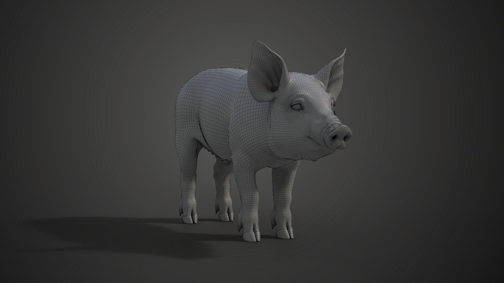 Piggy with 2 Animations  VFX Grace 3D model_21