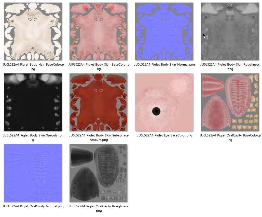 Piggy with 2 Animations  VFX Grace 3D model_16