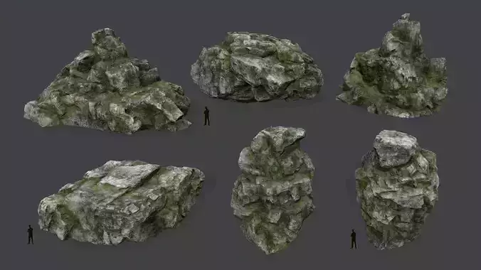 rocks rock Low-poly 3D model