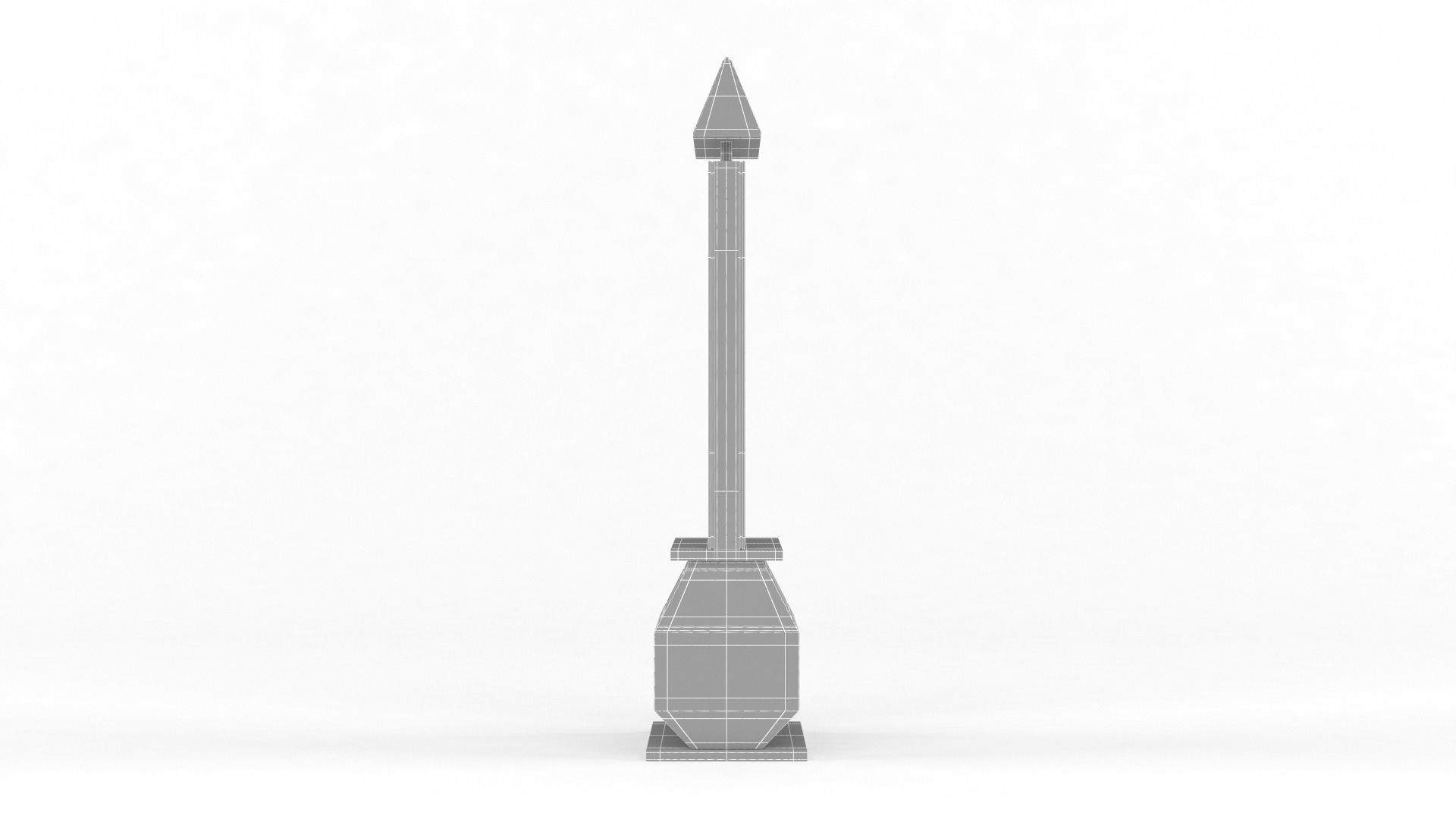 Outdoor Advertising Light Box with Trash Bin 3D model_16