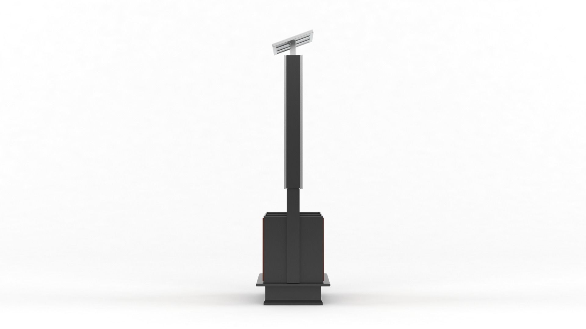 Outdoor Advertising Light Box with Trash Bin 3D model_3