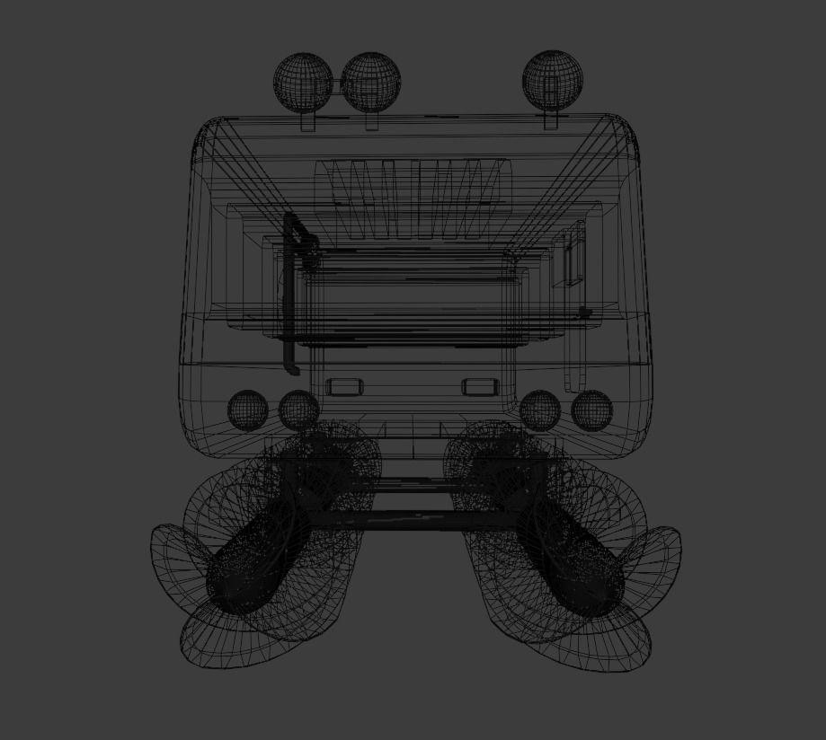 Auger train with spikes Free low-poly 3D model_11