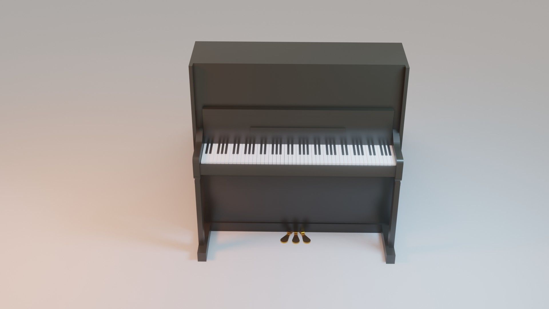 Piano - Low Poly - Game Ready Low-poly 3D model_22