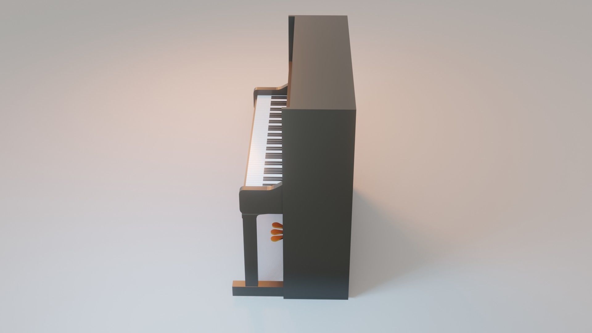 Piano - Low Poly - Game Ready Low-poly 3D model_4