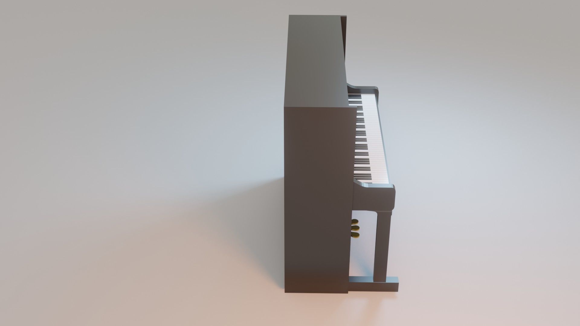 Piano - Low Poly - Game Ready Low-poly 3D model_16