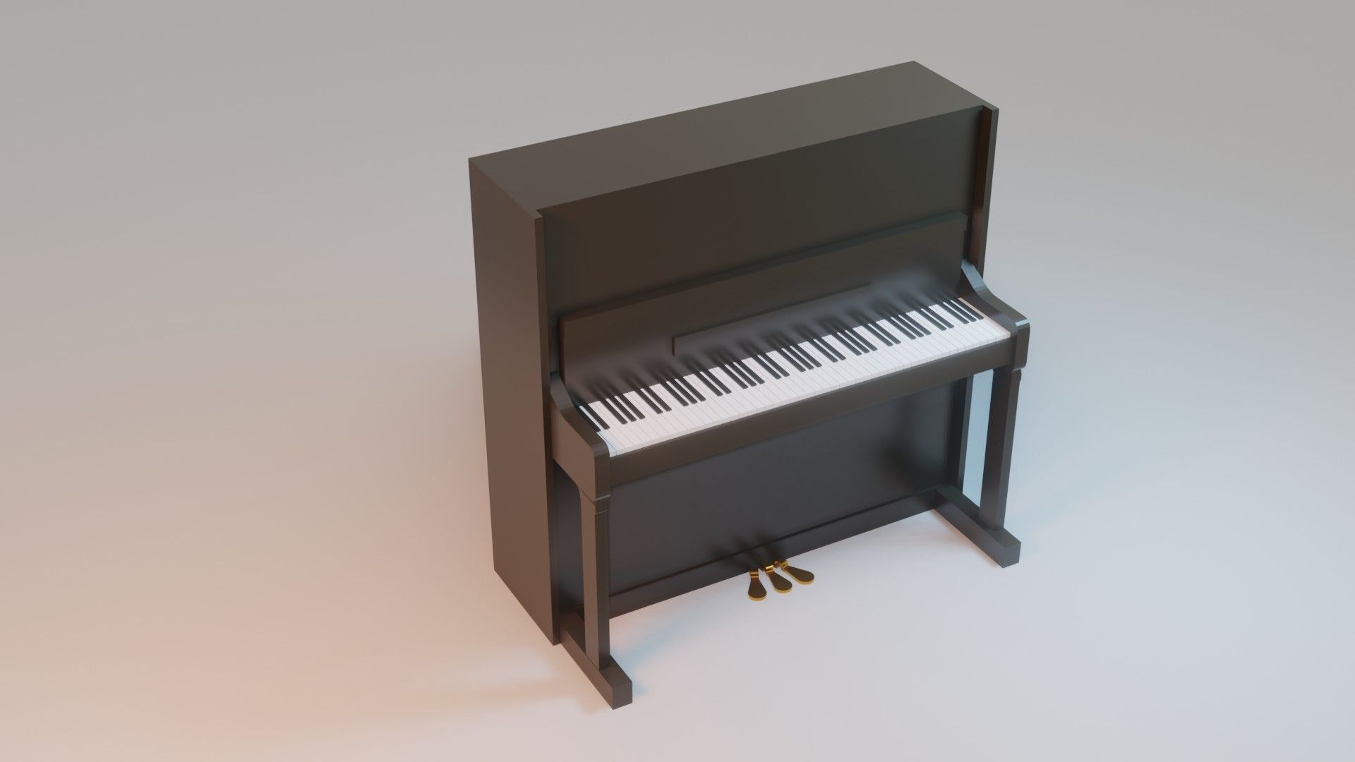 Piano - Low Poly - Game Ready Low-poly 3D model_20