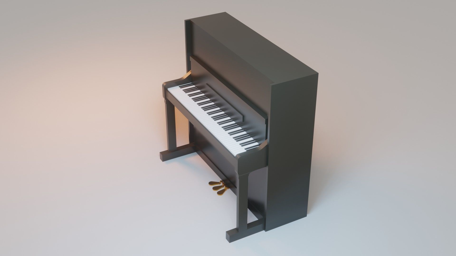 Piano - Low Poly - Game Ready Low-poly 3D model_2