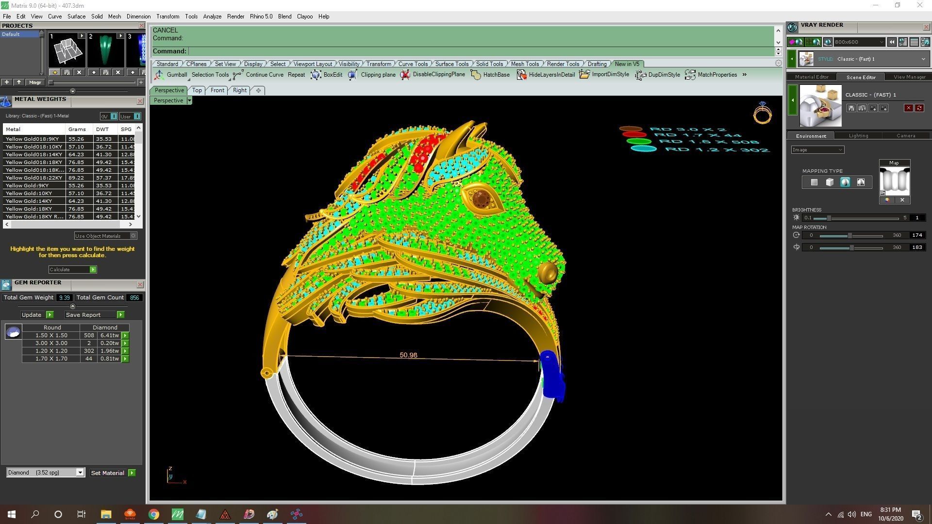 Diamond horse bangle 2856 3D print model_2