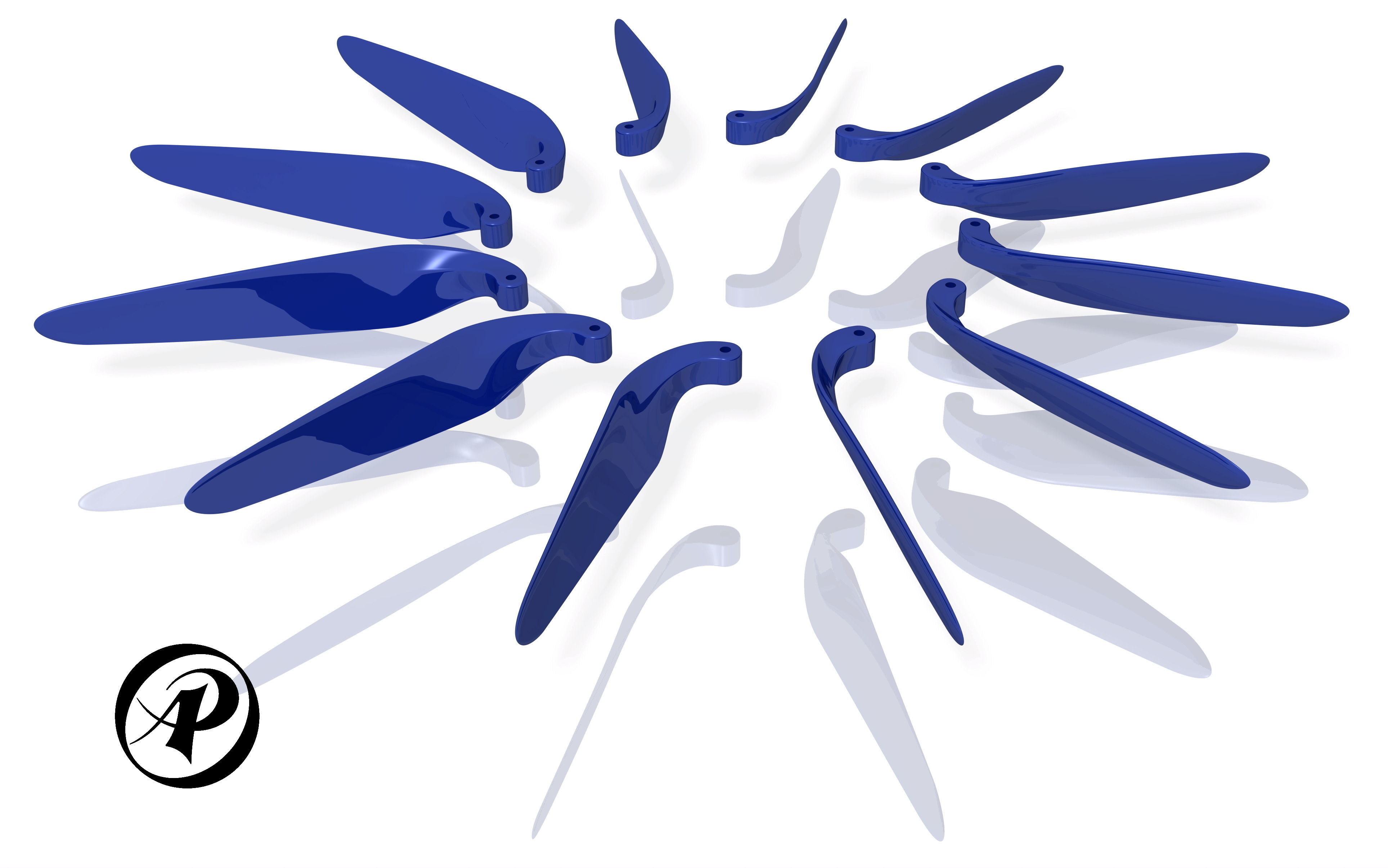 Folding Propeller AP-PR-009 9-5 3D print model_11