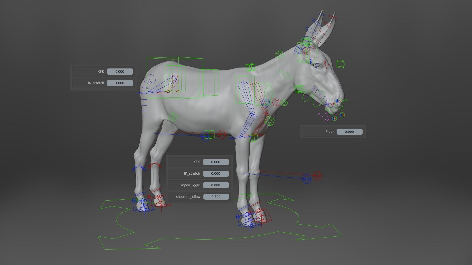 Donkey Summer with 2 Animations VFX Grace 3D model_15