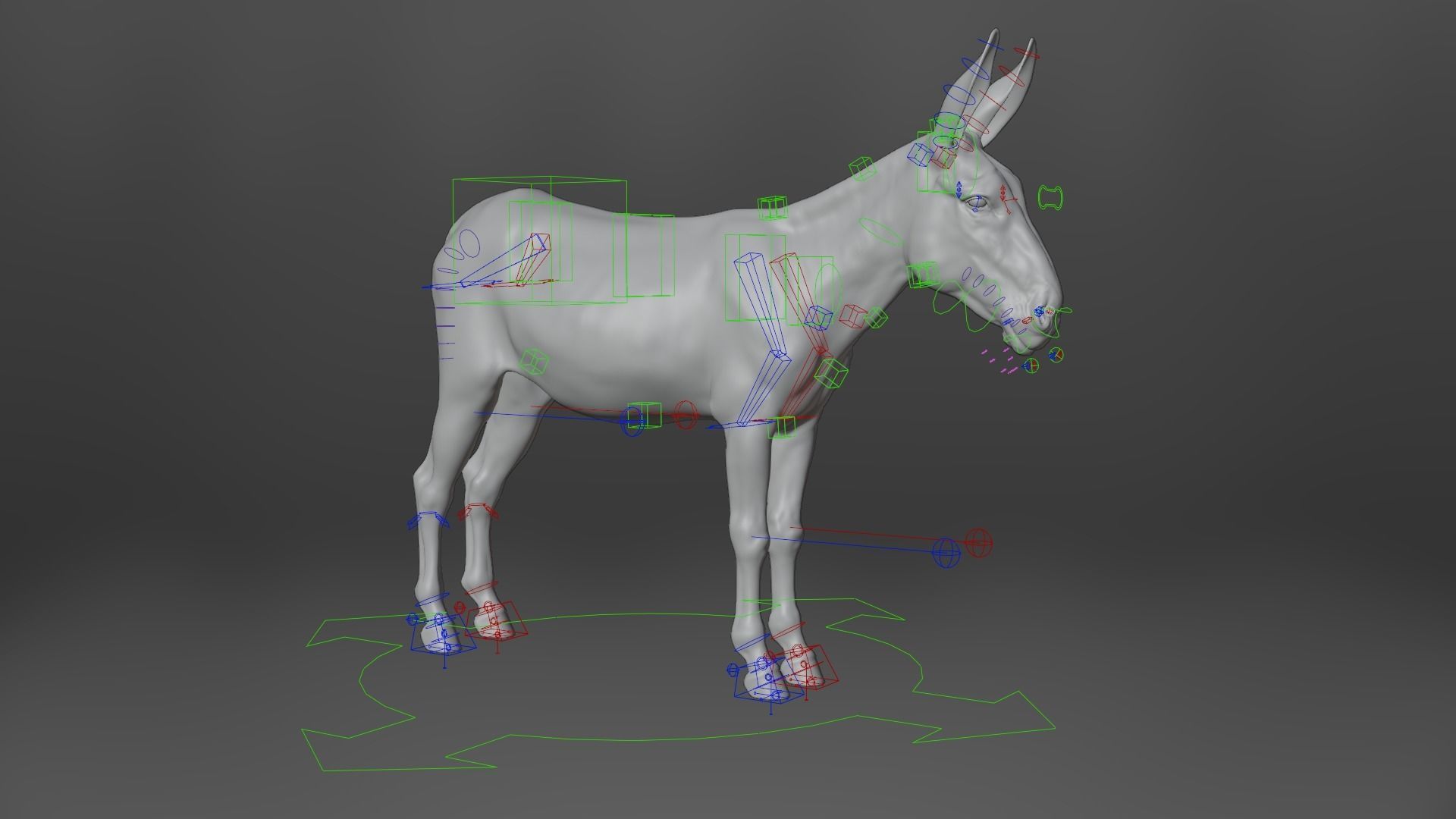Donkey Summer with 2 Animations VFX Grace 3D model_8