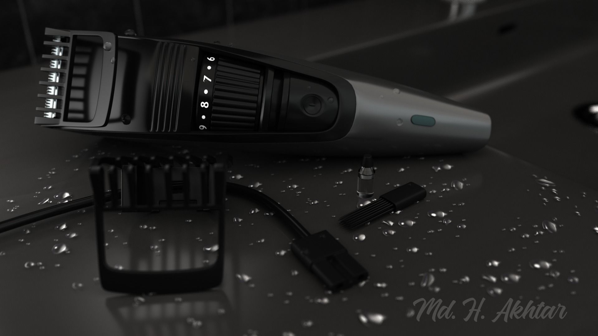 Trimmer - For Clean Shave 3D model_4