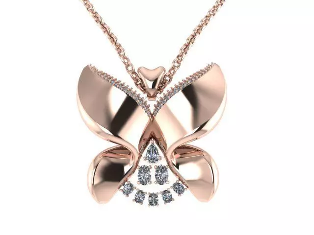 Butter Fly Necklace 3D print model