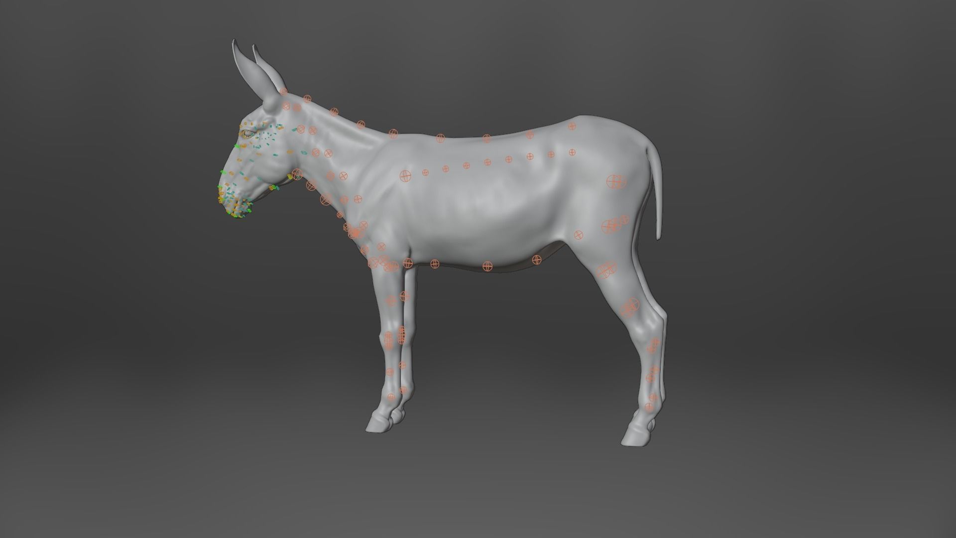 Donkey Winter with 2 Animations  VFX Grace 3D model_10